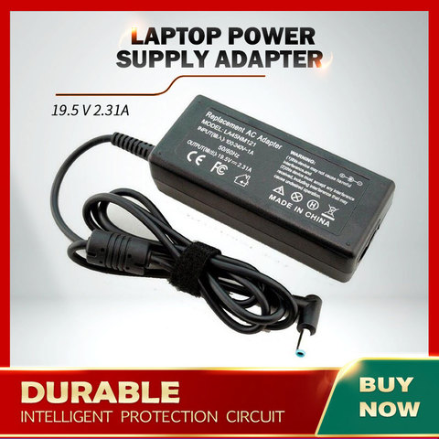 Chargeur adaptateur 19.5V 2.31A 45W AC, pour HP 250 G3 255 G3 355 G2, ProBook 430 G3 430 G4, B ► Photo 1/6