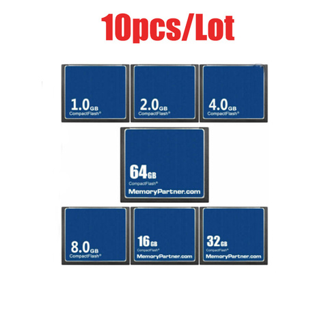 Carte mémoire Flash CF compacte, lot de 10 pièces, 64 go/32 go/16 go/8 go/4 go/2 go/1 go/512 mo/256 mo/128 mo caméra ► Photo 1/6