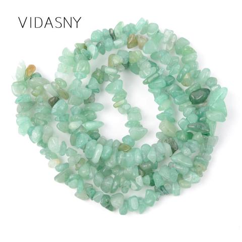 Perles en pierre naturelle, Aventurine verte, irrégulière, pour la fabrication de bijoux, 3-5-8-12mm, perles d'espacement, bricolage, Bracelet et collier, 16 pouces ► Photo 1/4