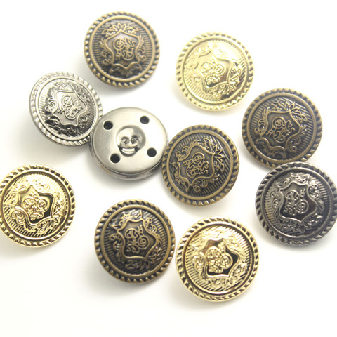 Boutons métalliques dorés pour vêtements, accessoires de couture pour Jeans, 18mm 20mm 23mm 25mm 30mm, 10 pièces ► Photo 1/6