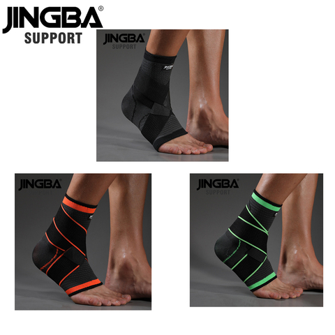 JINGBA – SUPPORT de cheville en Nylon 3D, 1 pièce, Bandage de protection de la cheville, de Football, de basket-ball, de sécurité ► Photo 1/6