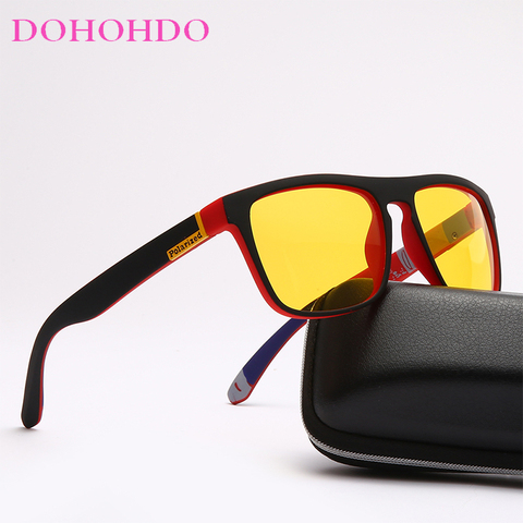 DOHOHDO – lunettes de soleil polarisées pour hommes et femmes, verres jaunes, Anti-éblouissement, pour la conduite nocturne, UV400 ► Photo 1/6
