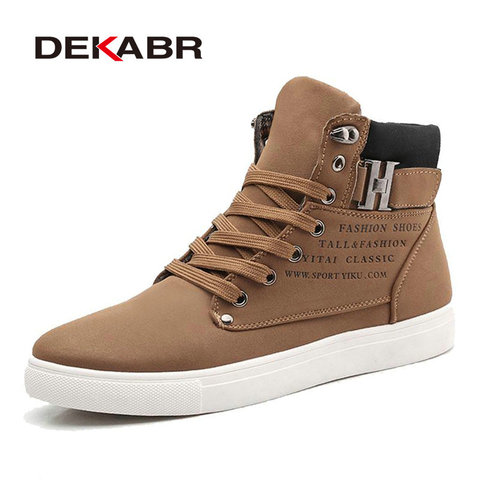 DEKABR 2022 hommes chauds chaussures mode chaud fourrure hiver hommes bottes automne chaussures en cuir pour homme nouveau haut haut toile chaussures décontractées hommes ► Photo 1/6