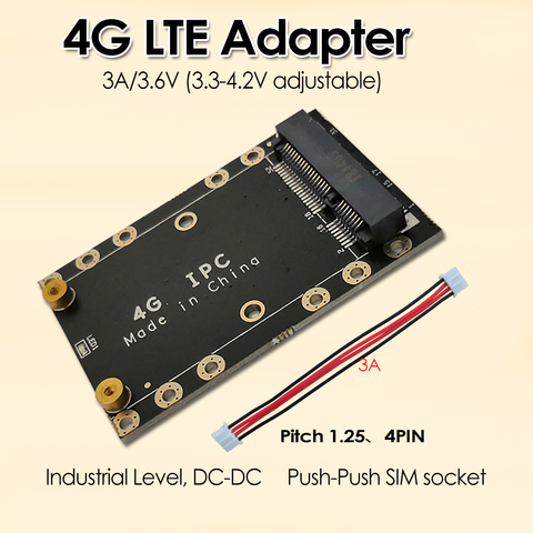 Adaptateur industriel Mini PCIe à USB 4G LTE, avec fente pour carte SIM, connecteur USB 2.0 4 broches PH1.25 pour Module sans fil WWAN/LTE 3G/4G ► Photo 1/4