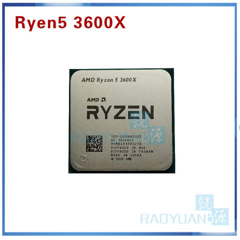 AMD Ryzen 5 3600X R5 3600X3.8 GHz Six cœurs douze fils 7NM 95W L3 = 32M 100-000000022 processeur d'unité centrale Socket AM4 ► Photo 1/1