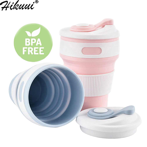 Tasse de Silicone pliante chaude Portable Silicone télescopique boire tasse à café pliable multi-fonction pliable tasse de silice voyage ► Photo 1/6