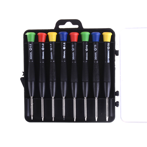 8 pièces/ensemble nouveau 8 en 1 précision Mini tournevis poche outils de réparation ensemble pour téléphone portable PC outils à main meilleure qualité ► Photo 1/6