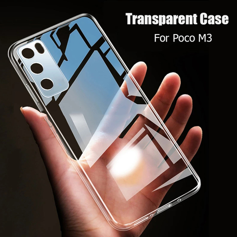 Coque transparente en TPU souple pour Xiaomi, compatible Poco M3, PocoM3 ► Photo 1/3