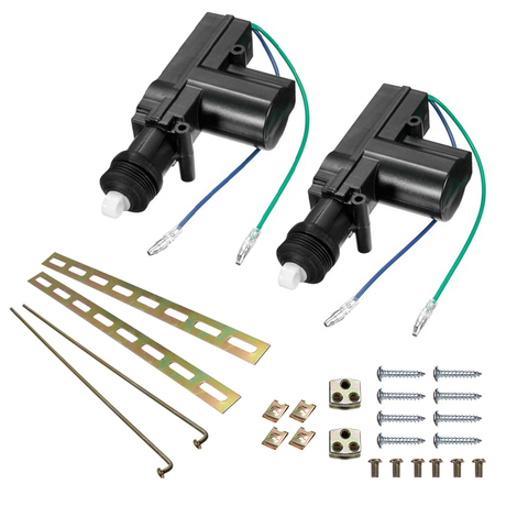 Kit de verrouillage Central universel pour porte de voiture, 2 pièces, 12V, 2 fils, actionneur, système de verrouillage Central à distance pour véhicule ► Photo 1/5