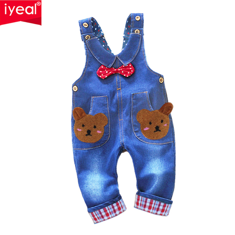 IYEAL – salopette en jean pour bébés et petits garçons/filles, combinaison en Denim doux et en coton, délavée et déchirée en pierre, ajustable ► Photo 1/6