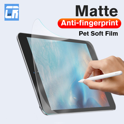 Protecteur d'écran, Film souple Anti-empreintes digitales mat Pet, à couverture complète, sans verre, pour Apple iPad Mini 2 3 4 5 Air 1 2 10.2 ► Photo 1/6