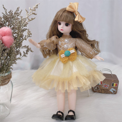 Nouveau 30cm BJD poupée 1/6 21 Joint mobile robe de princesse accessoires de robe de mode fille jouet poupée cadeau bricolage vêtements ► Photo 1/6