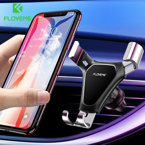 FLOVEME gravité Voiture Support pour téléphone évent montage téléphone Mobile Support pour Voiture Support pour téléphone portable Support Smartphone Voiture ► Photo 1/6