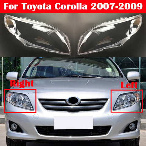 Avant voiture protection phare verre lentille couverture ombre coquille Auto Transparent lumière boîtier lampe pour Toyota Corolla 2007-2009 ► Photo 1/6