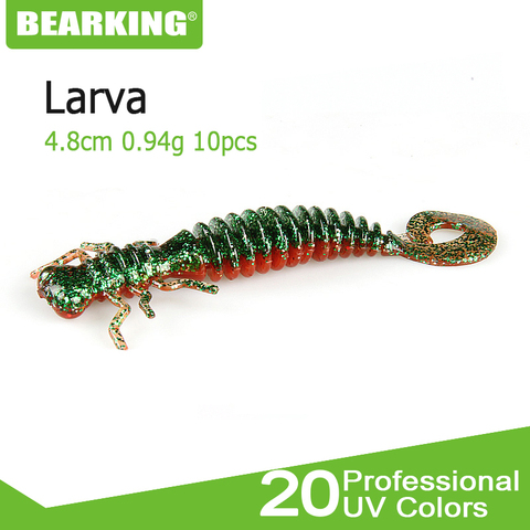 BEARKING – lot d'appâts artificiels souples en Silicone pour la pêche, pack de leurres pour attraper des poissons tels que les aloses, les aloses, les nageurs, odeur de Swimbait, 4.8cm, 0.94g, 10 pièces ► Photo 1/6