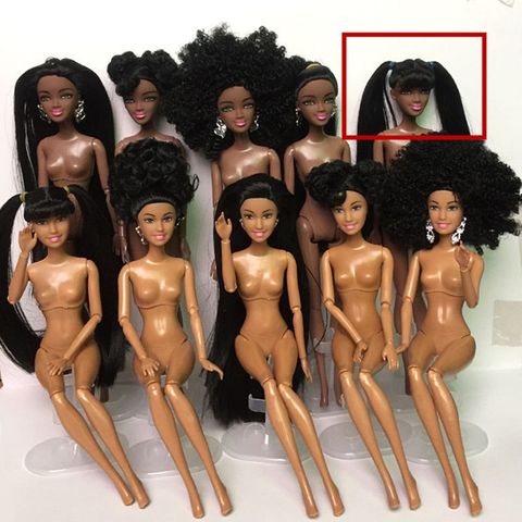 Jouet poupée africaine poupée américaine accessoires corps articulations peut changer tête pied déplacer africain noir fille cadeau semblant jouet bébé ► Photo 1/6