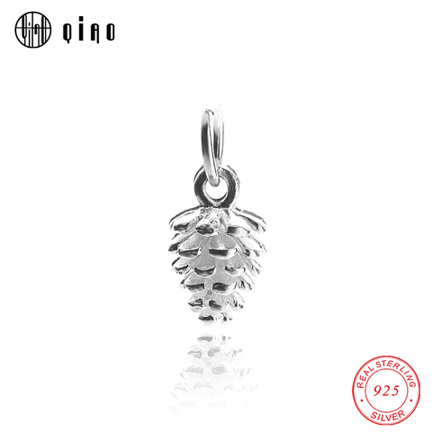 Pendentif exquis en argent sterling 925 pour femmes, petite pomme de pin, fait à la main, fabrication de bijoux, accessoires de bracelet et collier ► Photo 1/1