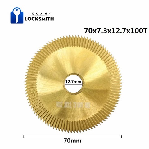 XCAN – Machine à copier les clés revêtues de titane, Double taille, lame de Machine, 70x7.3x12.7mm, 100 dents, 1 pièce ► Photo 1/5