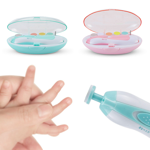 Ciseaux pour bébés, soins des ongles électrique sûr pour bébés, coupe-ongles coupe-ongles, outil de manucure pour enfants ► Photo 1/6