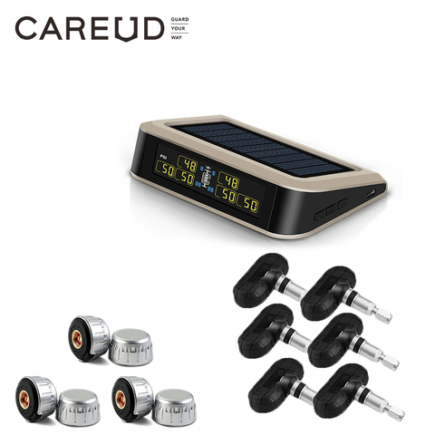 CAREUD – système TPMS de surveillance de la pression des pneus, sans fil, avec 6 capteurs externes/internes, 130 PSI Max, pour Bus, camping-car, camion, solaire ► Photo 1/6