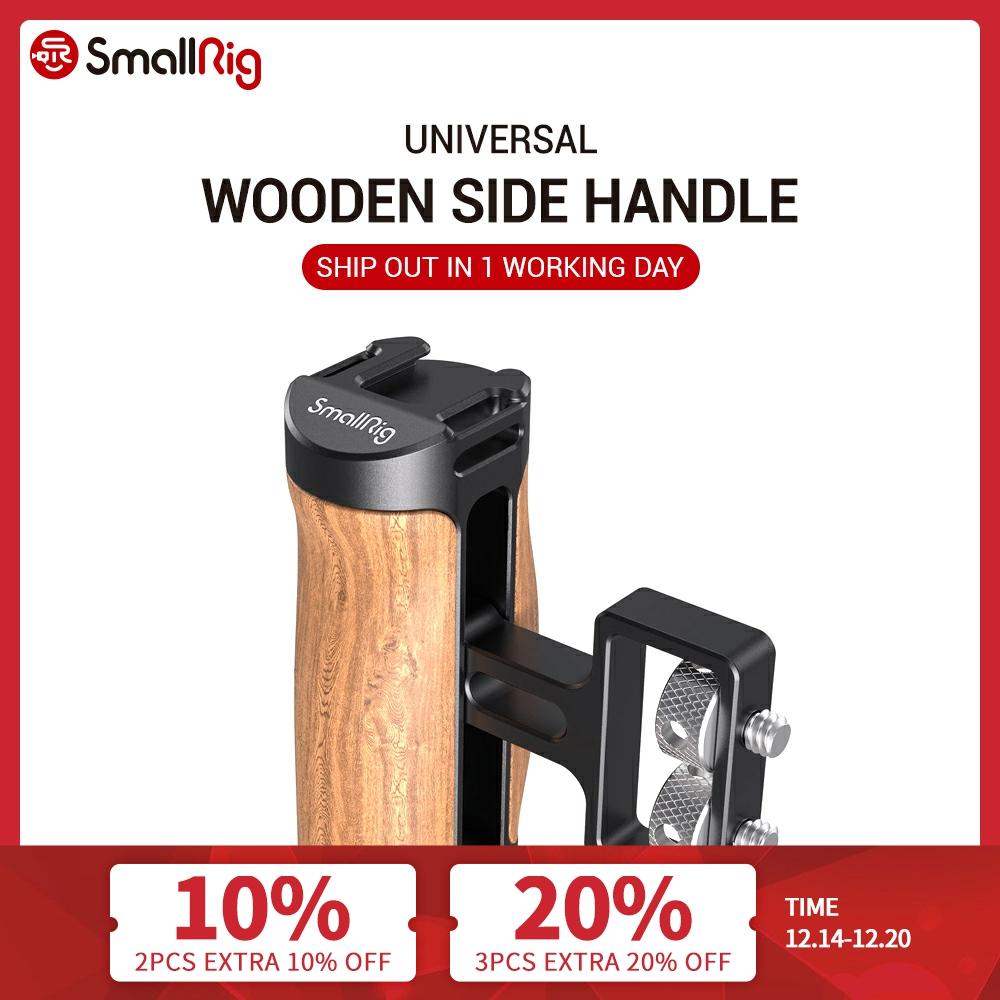 SmallRig – poignée universelle pour appareil photo DSLR, Mini poignée latérale en bois (1/4 