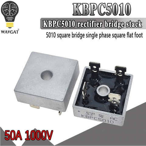 1 pièces KBPC5010 diode pont redresseur diode 50A 1000V KBPC 5010 puissance redresseur diode électronique composants ► Photo 1/6