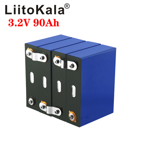 Liitokala 3.2V 90Ah batterie LiFePO4 Lithium phospha grande capacité 12V 24V 48V 90000mAh moto électrique voiture moteur batteries ► Photo 1/6