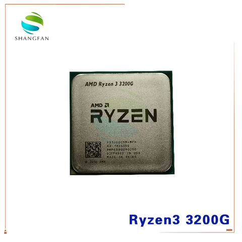 AMD Ryzen 3 3200G R3 3200G 3.6 GHz Quad-Core Quad-Thread 65W processeur d'unité centrale L3 = 4M YD3400C5M4MFH Socket AM4 ► Photo 1/1