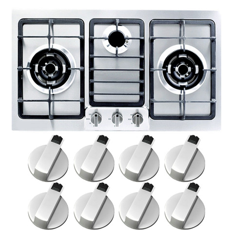 Behogar-bouton de commande universel en métal, 4 pièces, accessoires de remplacement pour cuisinière, four à gaz ► Photo 1/6