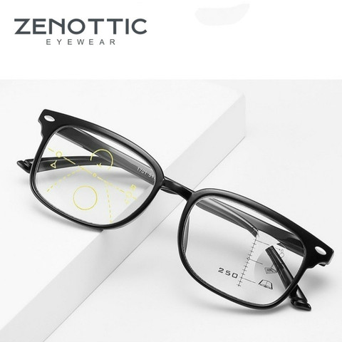 ZENOTTIC – lunettes de lecture multi-focales, rétro, Anti-lumière bleue, progressives, pour hommes et femmes, myopie, hypermétropie, lecture universelle ► Photo 1/6