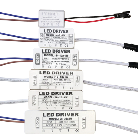 Haute Qualité 1 W 7 W 15 W 18 W 24 W 36 W Alimentation LED Pilote Adaptateur Transformateur commutateur De Feux à LED ► Photo 1/6