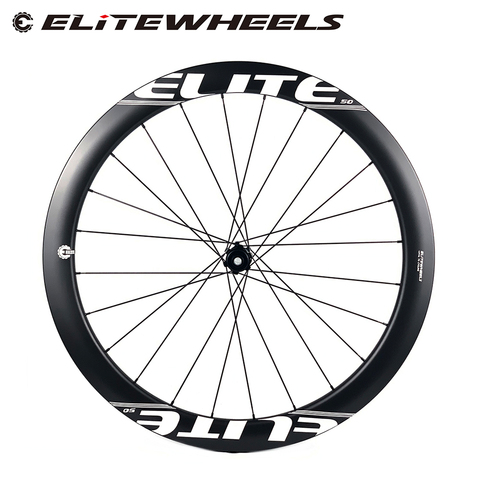 Elitewheel disque de route carbone roues pneu tubulaire Tubeless 30 38 47 50 jantes de frein à disque 700c roue de vélo moyeu de verrouillage central ► Photo 1/6