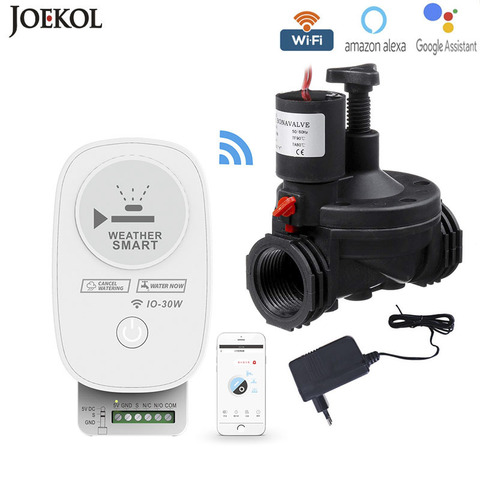 Minuterie d'irrigation de jardin intelligente WIFI connecter minuterie d'arrosage vanne d'eau étanche contrôleur d'irrigation système d'arrosage intelligent ► Photo 1/1