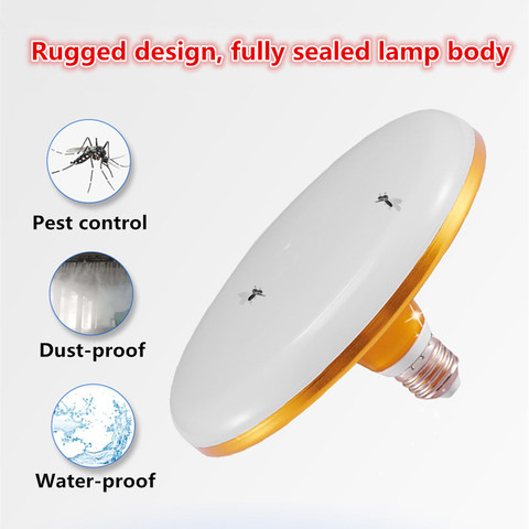 Lampe à économie d'énergie, ampoule à économie d'énergie, pour éclairage domestique avec coque dorée, E27, 3000K/6000K, LED UFO, 15W, 20W, 30W, 40W, 50W, 60W ► Photo 1/6