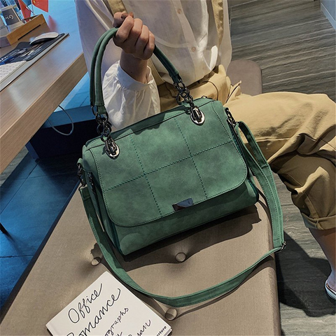 Mat Dames Sac À Main Gommage femme Épaule Sac À Bandoulière Grande Capacité En Cuir PU Décontracté Voyage Fourre-Tout Sac À Main Boston Sac Femme ► Photo 1/6