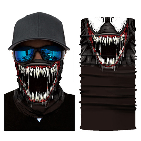 Bandana avec masque facial 3D, Venom, écharpe magique, pour cou, cyclisme, bandeau ► Photo 1/6
