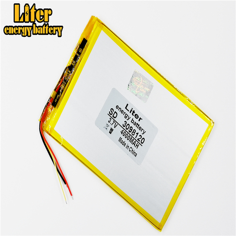 3 ligne 3098120 Tablet PC capacité de la batterie 30100120 3.7 V 4000mA Universal Li-ion batterie pour tablet pc 7 pouce 8 pouce 9 pouces 10 pouces ► Photo 1/4