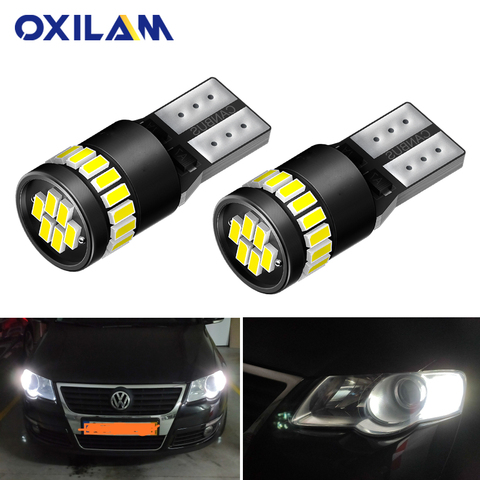 OXILAM-ampoule de stationnement, 2 pièces Canbus T10 W5W LED 3014 24-SMD, pour Volkswagen Golf Tiguan Jetta City Touran Passat ► Photo 1/6