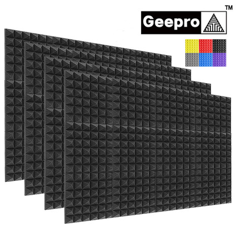 Geepro 30x30x5cm panneau d'insonorisation Studio panneau acoustique insonorisation panneau de mousse traitement acoustique chambre Studio panneaux muraux ► Photo 1/6