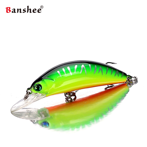 Banshee – leurre méné noir pour la pêche à la traîne, appât artificiel idéal pour le brochet, la truite ou le bar, avec Wobbler, 54mm, 4.7g ► Photo 1/6