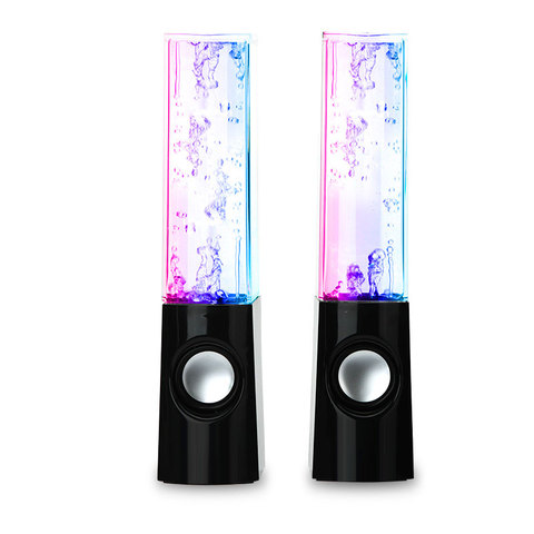 2 pièces lumière LED danse eau musique fontaine lumière haut-parleurs pour PC Portable pour téléphone Portable bureau stéréo haut-parleur ► Photo 1/6