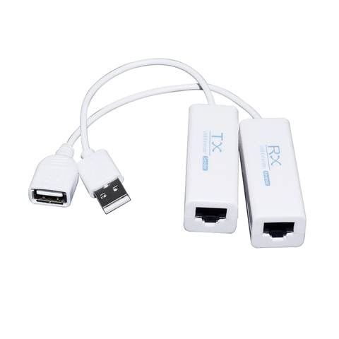 Une paire USB RJ45 Ethernet 200M câble d'extension USB 2.0 convertisseur adaptateur d'extension TX RX expéditeur récepteur par CAT5E ou CAT6 Cat5e/6 ► Photo 1/6