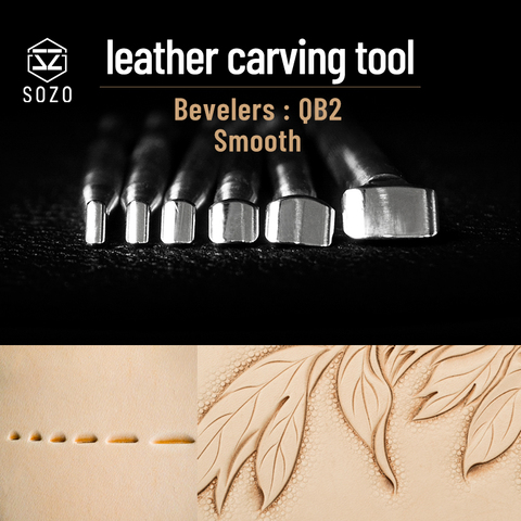 SOZO QB2 – tampons en acier inoxydable 304, outil d'estampage pour le travail du cuir, selle Sheridan lisse ► Photo 1/6