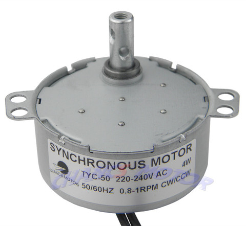 TYC-50 Type moteur à courant alternatif moteur à engrenages synchrone 220V 0.8-1 tr/min CW/CCW moteur électrique à vitesse lente ► Photo 1/5