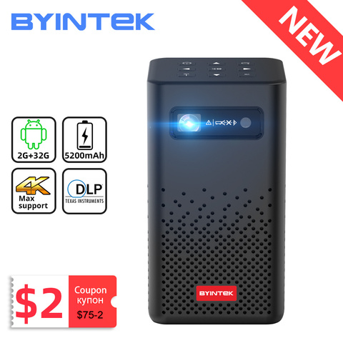 BYINTEK P20 Mini Portable Pico intelligent Android 1080P LED Home cinéma DLP projecteur pour Smartphone Mobile 3D cinéma ► Photo 1/6