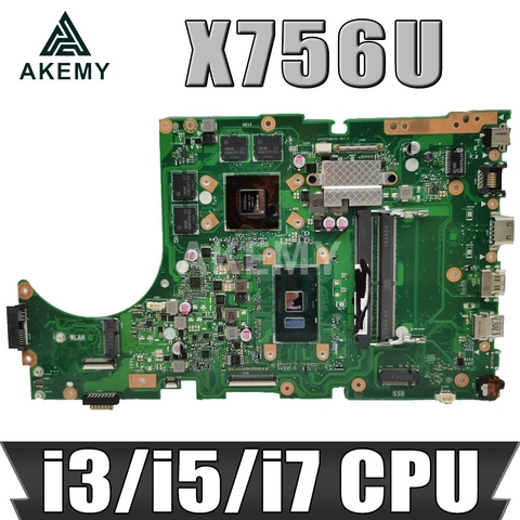 Pour ASUS X756UXK X756UX X756UW X756UWK X756UVK X756UQK X756UJ X756UB X756UV X756UVK X756UQ X756UQK carte mère d'ordinateur portable ► Photo 1/1