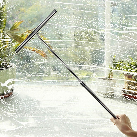 Raclette de douche télescopique vitre vitre essuie-glace grattoir nettoyant pour salle de bain voiture 11UA ► Photo 1/6