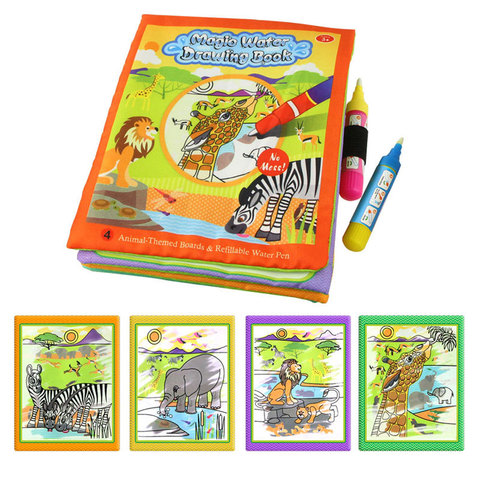 Livres à dessin magique à l'eau, livres de coloriage, Doodle et stylo magique, planche à peindre, jouets cadeaux d'anniversaire pour enfants, peinture à la main ► Photo 1/6