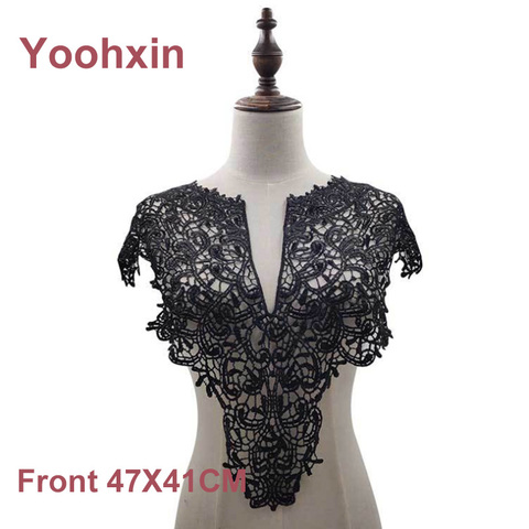Offre Spéciale Soluble dans l'eau dentelle collier Polyester soie brodé Corsage 3D creux broderie faux collier bricolage dentelle accessoires ► Photo 1/6