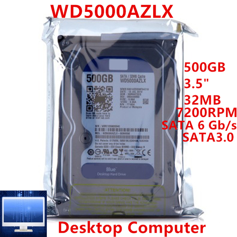 WD – disque dur interne HDD, 500 go, 3.5 